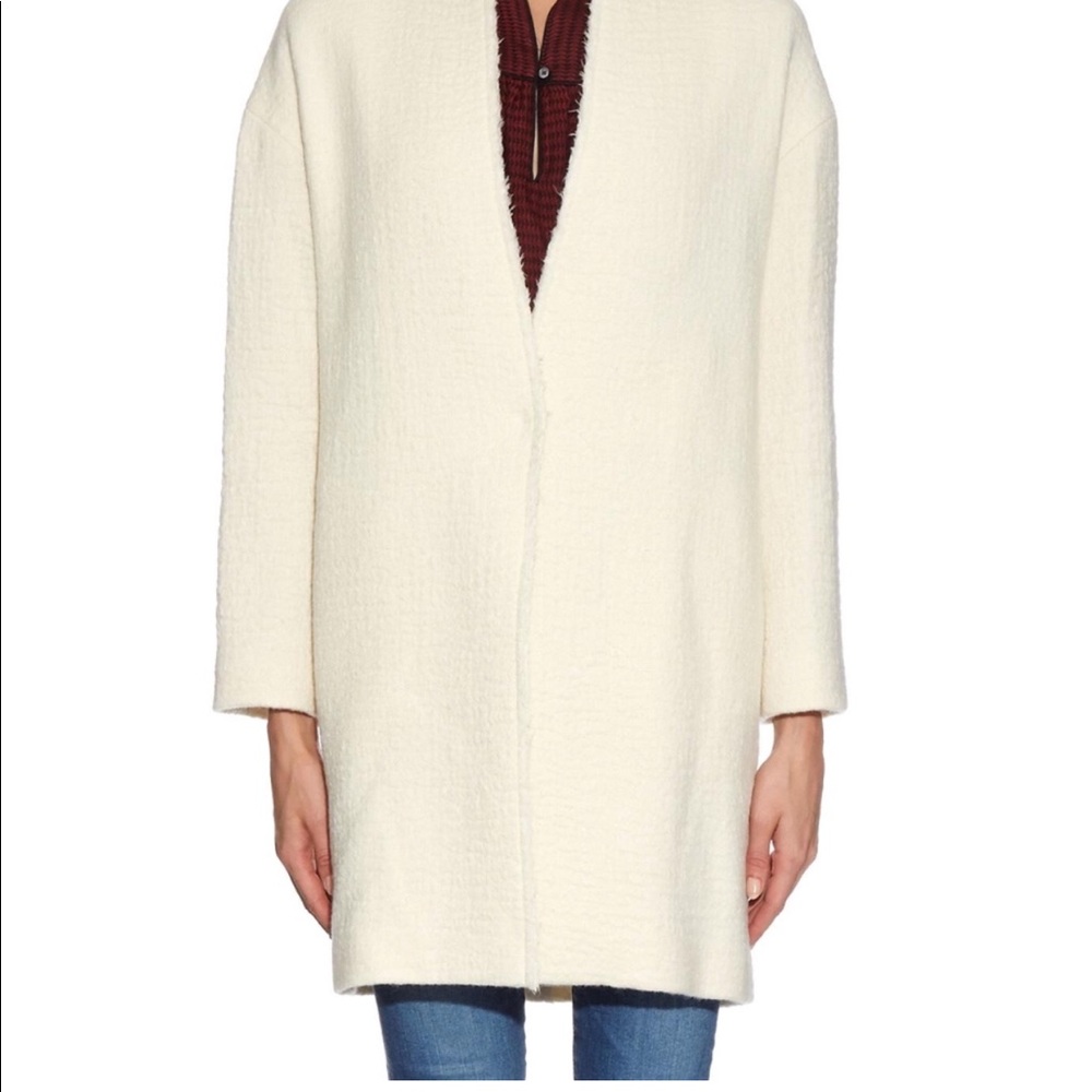 NWT. Masscob. Made in Spain. Cream Wool Coat.